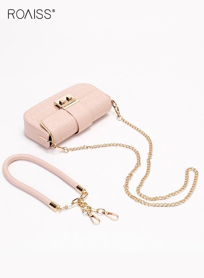 roaiss Women Stylish Square Bag, Large Capacity Shoulder Bag with Adjustable Strap and Snap-button Closure, Elegant Chic Crossbody Bag for Ladies, Ideal for Dating, Shopping and Everyday Use, 21*5*9cm - Image 3